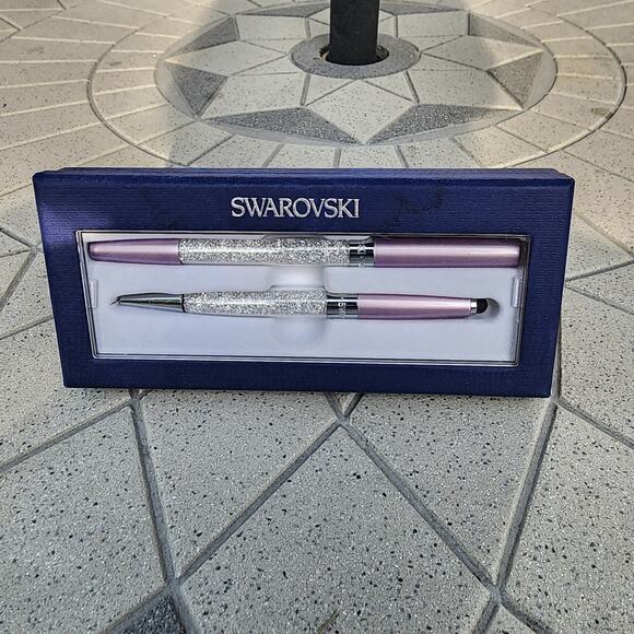 Swarovski Crystalline Stardust Lilac Ballpoint Stylus Pen Set - Picture 1 of 8